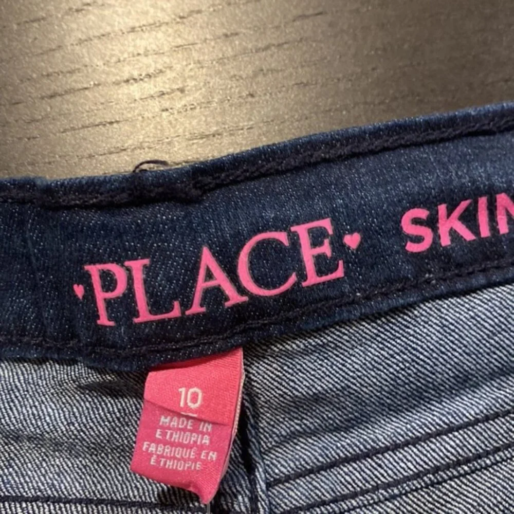 The Children’s Place Skinny Jeans Girls Size 10 NWT Dark Wash Adjustable Waist